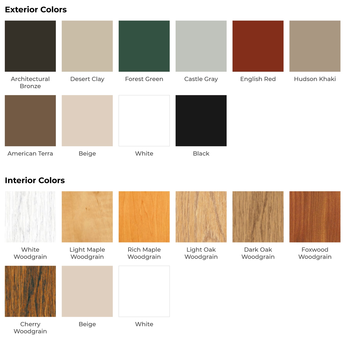 Window Color Options